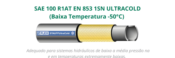 Mangueira SAE 100 R1AT EN 853 1SN ULTRACOLD (Baixa Temperatura -50°C)