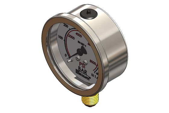 CAD modell of a pressure gauge