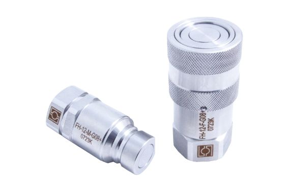 STAUFF push-to-connect flat face series couplings consist of a Female body and a Male tip