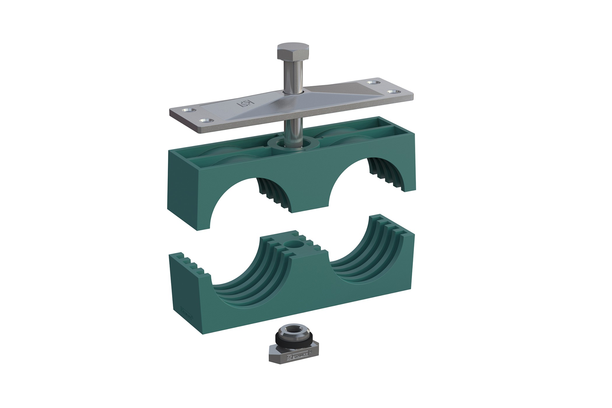 Clamp Kits with Hexagon Rail Nuts (Twin Series) STAUFF