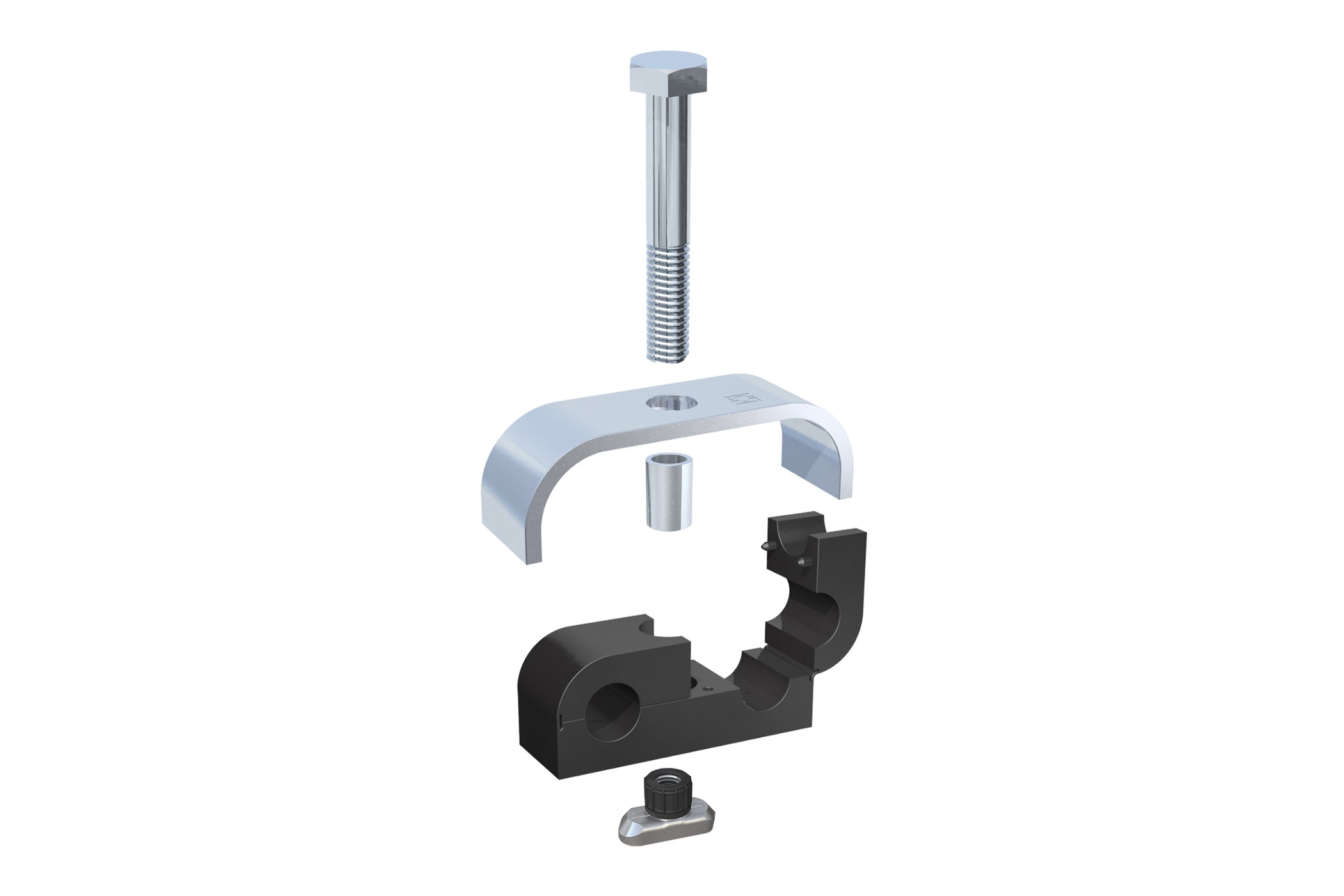Clamp Kits with Hexagon Rail Nuts (Light Series Type LBBU) STAUFF