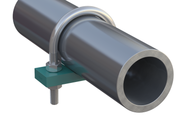 Round steel bracket with tube