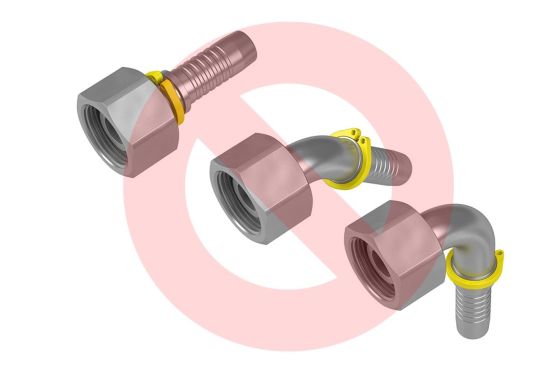 Hose inserts with block-stop feature