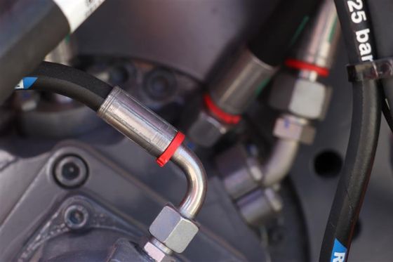 Hose connector wir red back-up ring