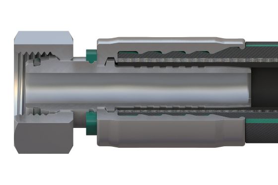 Ecovos fitting in section