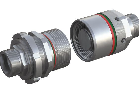 Flachdichtende Rohrleitungskupplungen mit zweifarbiger Farbkennzeichnung