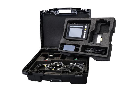 Handmessgerät und Zubehör im robusten Transportkoffer