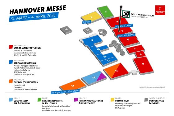 Hallenplan der der Hannover Messe 2025