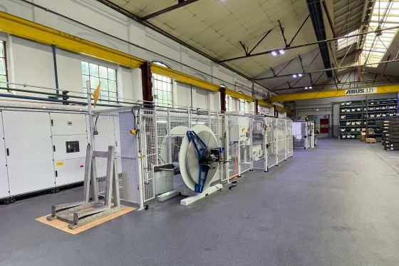 Produktionsanlage für Anschweißplatten