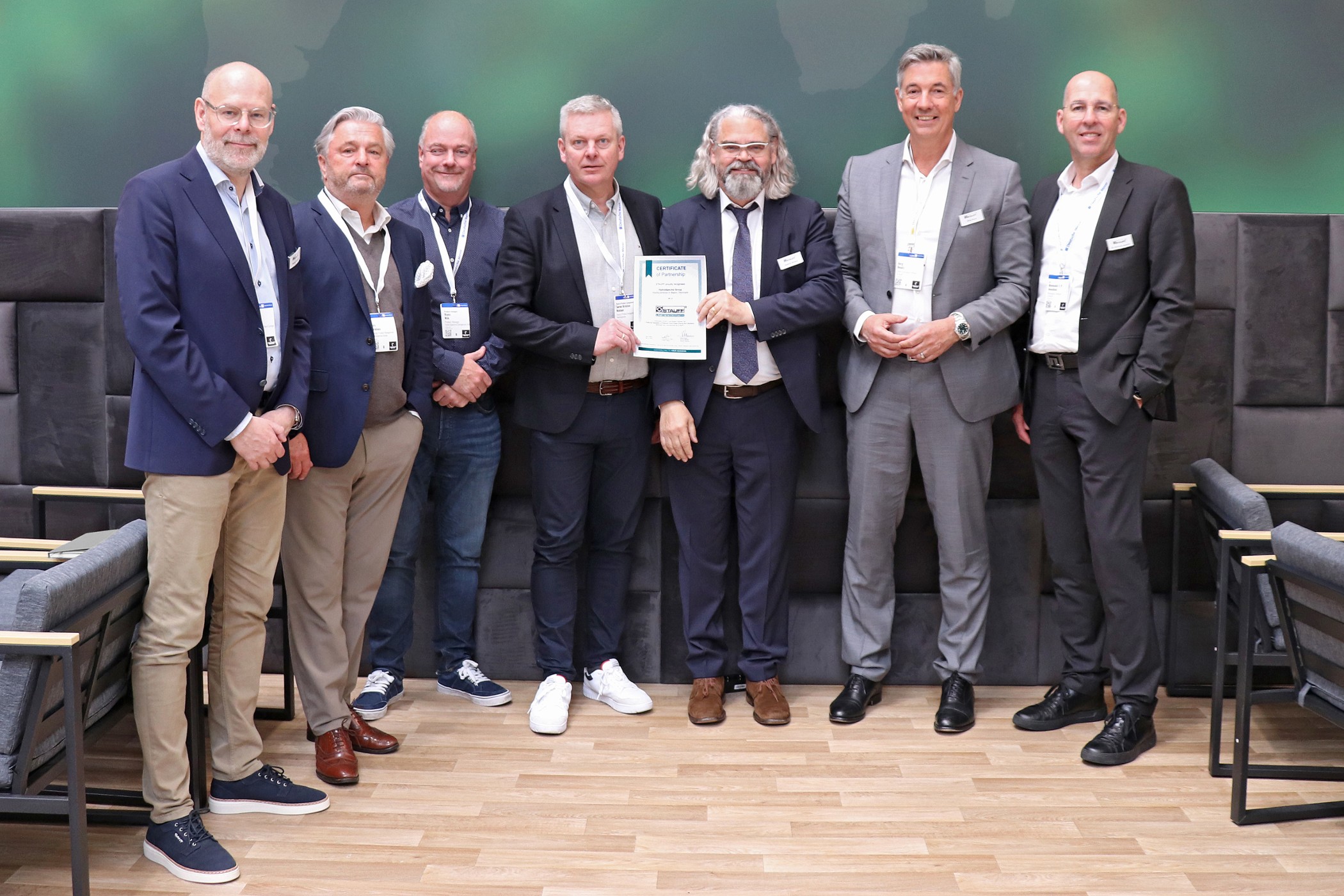 Representatives of HydraSpecma and STAUFF at Hannover Messe