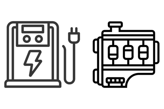 Emergency power supply icon