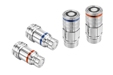 Flat-face push-to-connect couplings