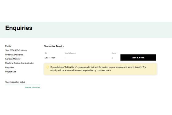 Your enquiries - overview