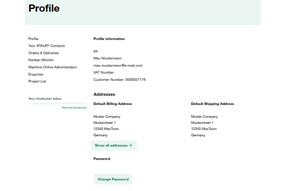 Edit profile information