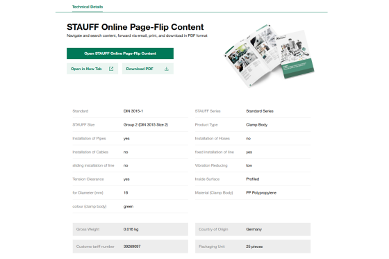 All technical information at a glance