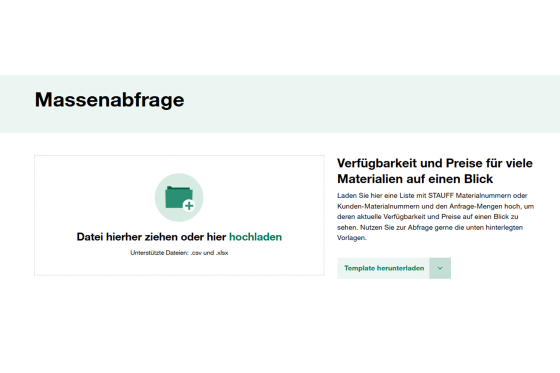 Hier Ihre Liste hochladen - Preise und Verfügbarkeiten