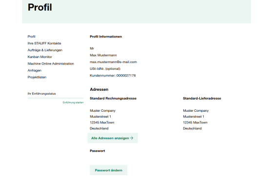 Profilinformationen bearbeiten