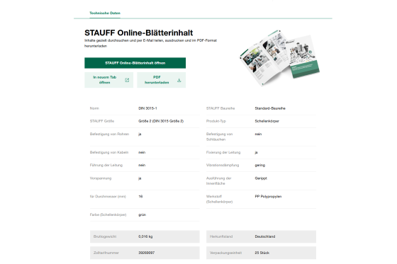 Alle technische Informationen auf einen Blick