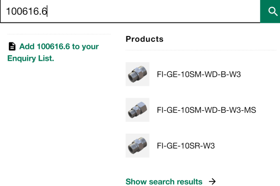 Enter the manufacturer's description in the search field