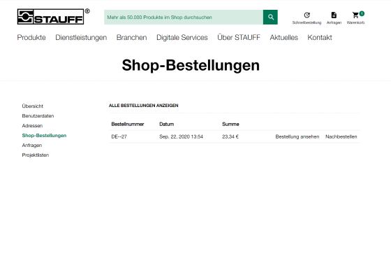 Shop-Bestellungen