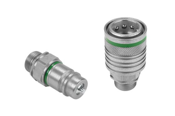 Breakaway coupling uncoupled on an agricultural machine with protective cap