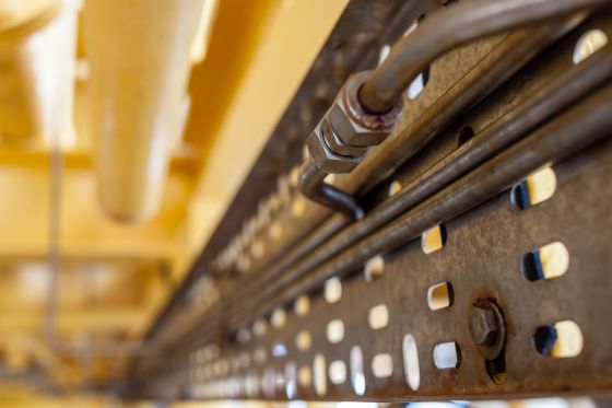 Crevice corrosion on pipework