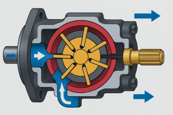 Insight into a vane pump