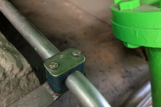 A STAUFF clamp in the centre of the picture at the Rönkhausen pumped storage plant