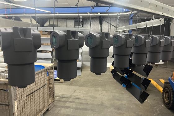 powder coated filter housings