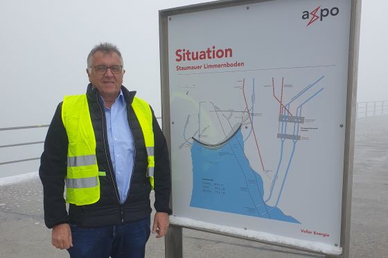 Werner Thorwarth at the Muttsee barrage dam