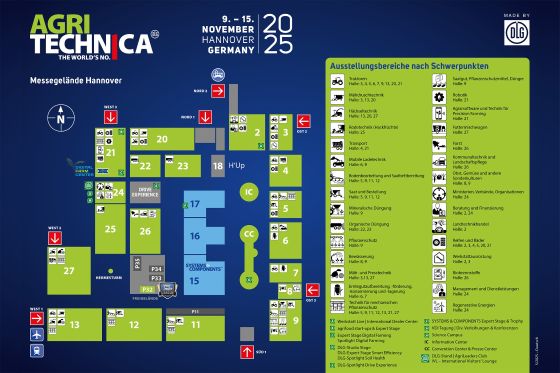 Geländeplan der Agritechnica 2025