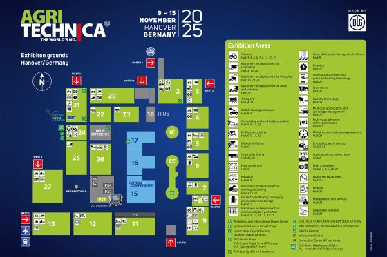 Floor plan of Agritechnica 2025