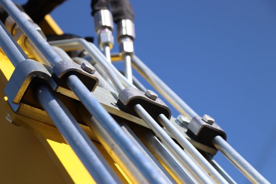 Pipes with pipe clamps