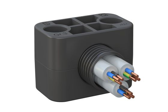 Block clamp with corrugated conduit