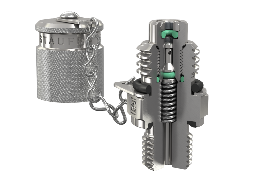 STAUFF type SKK test coupling with poppet valve