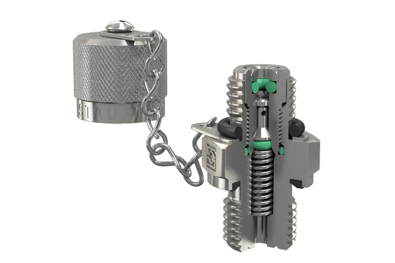 STAUFF type SKK-12 test coupling with poppet valve