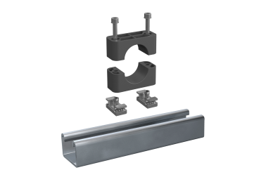 Flame-retardant plastic clamps