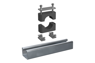 Flame-retardant plastic clamps