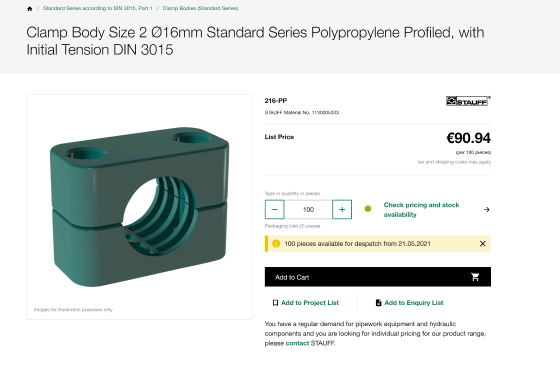 Product detail page - direct check of price and availability