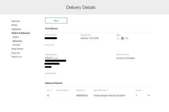 Deliveries