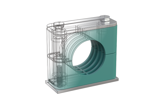 Clamp with mesh