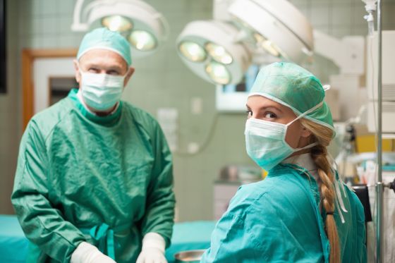 example for green being used as a calming color: People working in a hospital