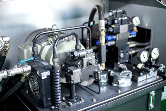 Typical hydraulic unit with pump