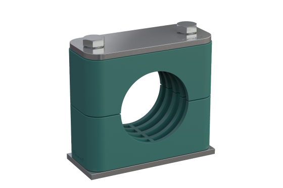 Polypropylene clamp with cover plate