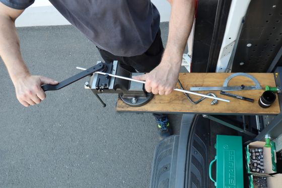Pipe in the pipe-bending jig
