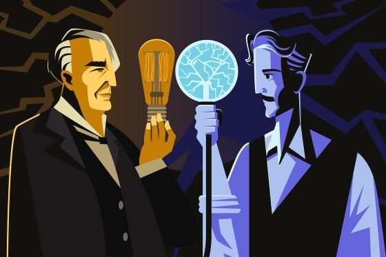Image symbolique de deux inventeurs