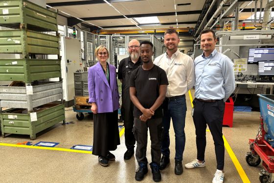 Sabir with representatives from STAUFF and the Märkischer Kreis Jobcentre