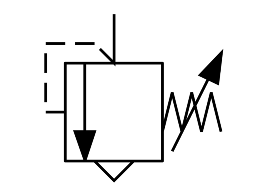 Circuit symbol pressure relief valve