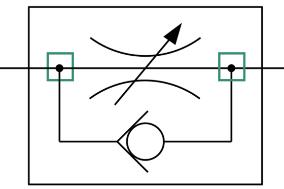 Example of dots as a symbol for connections