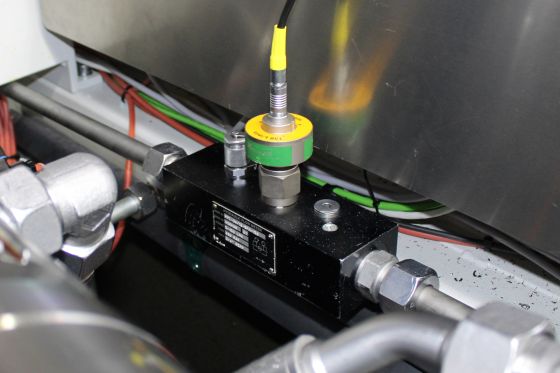 Turbine de mesure du débit installée dans le système